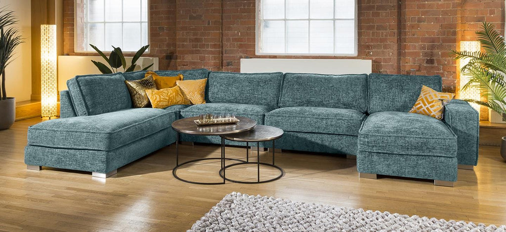 Quatropi Modern Cinema U Shape Sofa Many Colours & Fabrics Lexci 18L