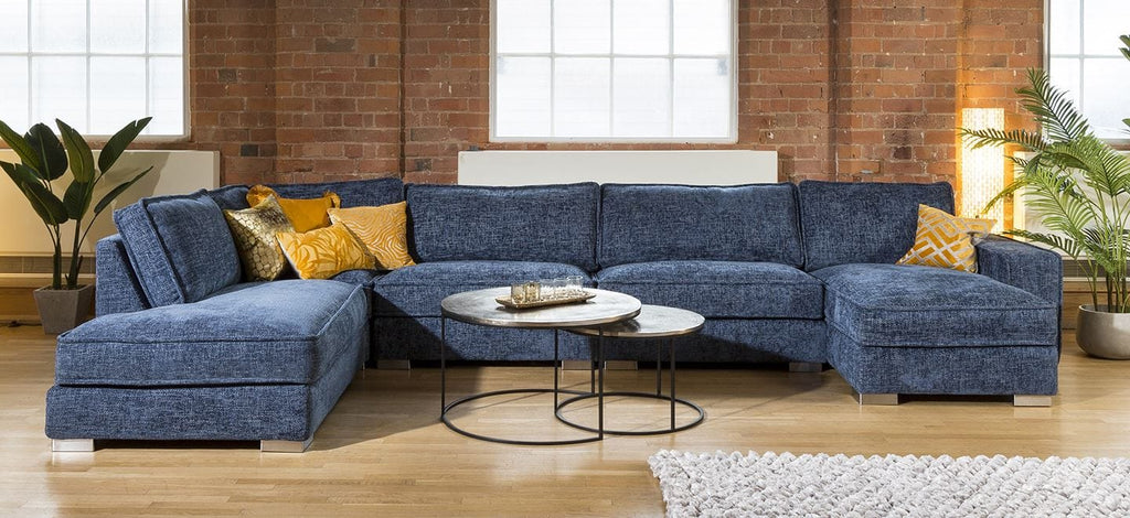 Quatropi Modern Cinema U Shape Sofa Many Colours & Fabrics Lexci 18L