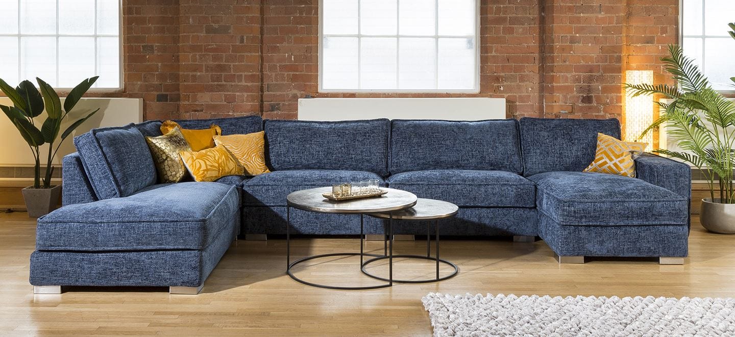 Quatropi Modern Cinema U Shape Sofa Many Colours & Fabrics Lexci 18L