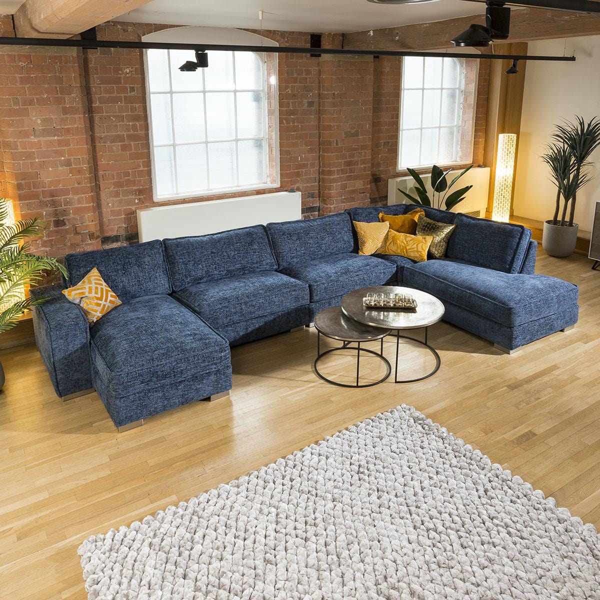 Quatropi Modern Cinema U Shape Sofa Many Colours & Fabrics Lexci 18R