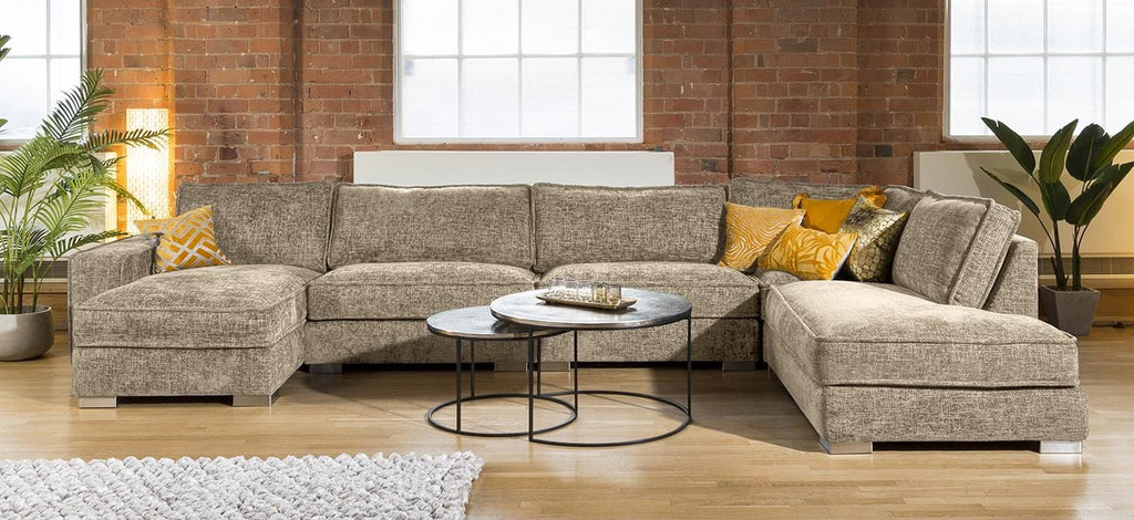 Quatropi Modern Cinema U Shape Sofa Many Colours & Fabrics Lexci 18R