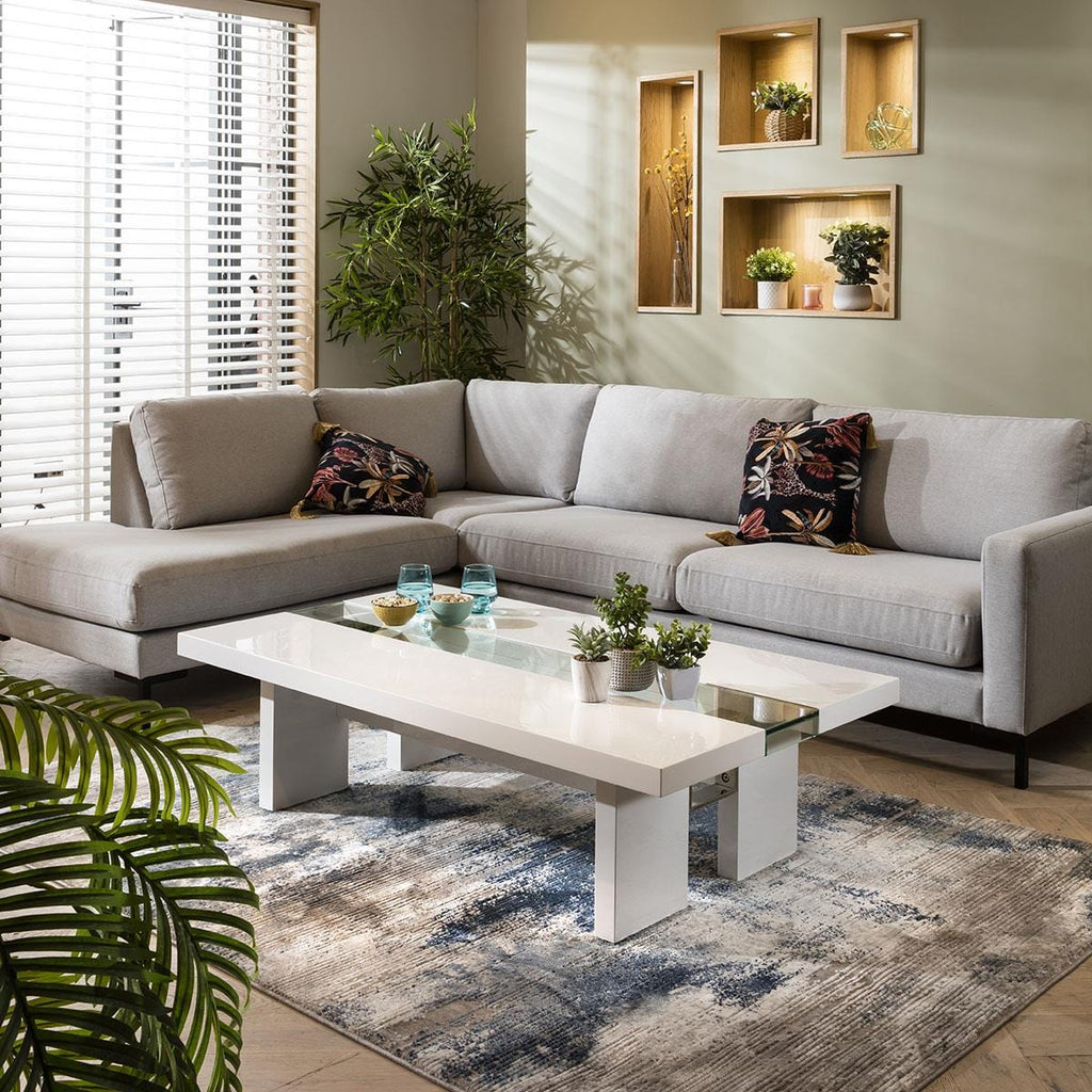 Modern Coffee Table High Gloss White