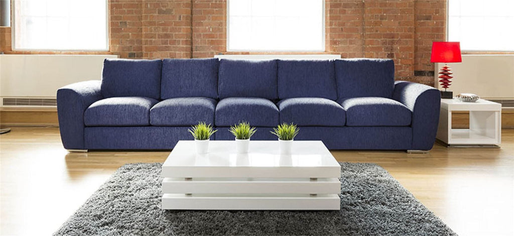 Quatropi Modern Extra Large Wide 5 Seater Sofa / Settee Grey 4.1x1.0m