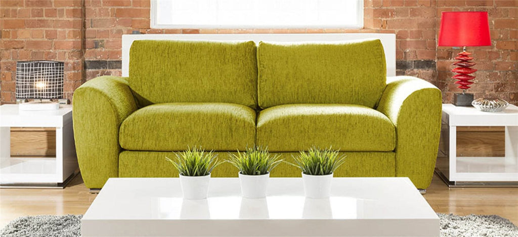 Quatropi Modern Large 3 Seater Settee/Sofa Made to Order Grey Fabric