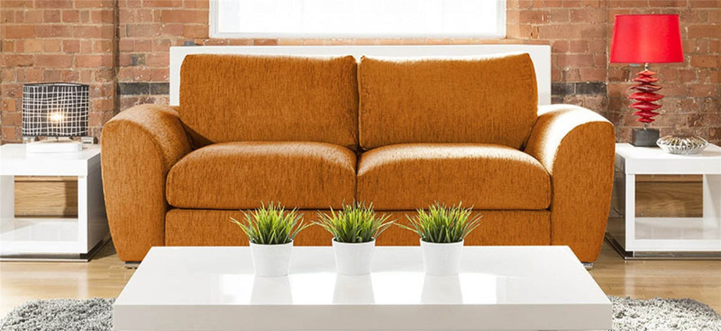 Quatropi Modern Large 3 Seater Settee/Sofa Made to Order Grey Fabric