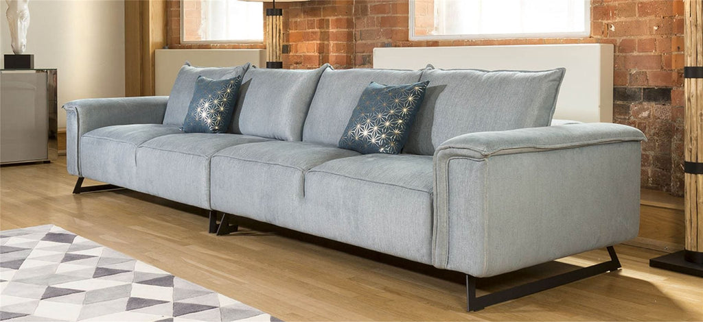 Effie Super Wide Sectional Elegant 4 Seater Sofa Many Fabrics 3.85mtr