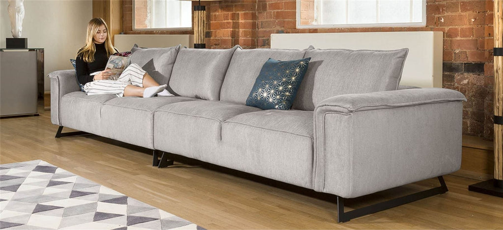 Effie Super Wide Sectional Elegant 4 Seater Sofa Many Fabrics 3.85mtr