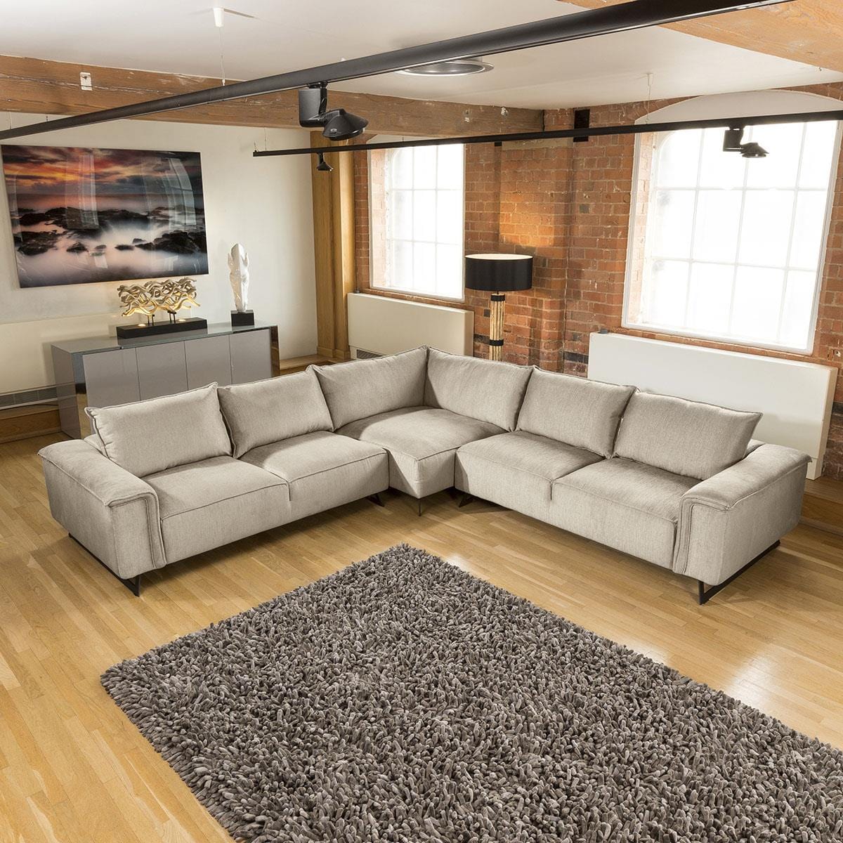 Effie Hand Crafted L Shape Oversize Corner Sofa Many Fabrics 3.3x3.3m