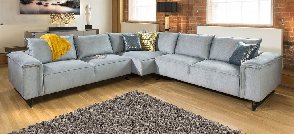 Effie Hand Crafted L Shape Oversize Corner Sofa Many Fabrics 3.3x3.3m