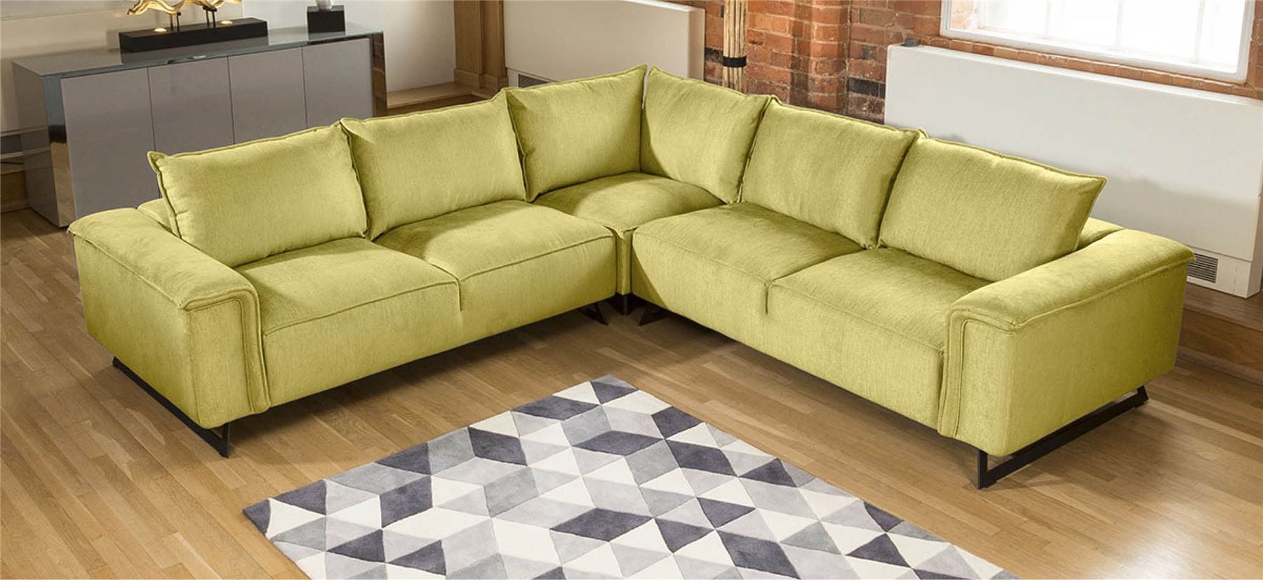Extra Large U Shape Corner Effie Modular Sofa Many Fabrics 3 x 3m