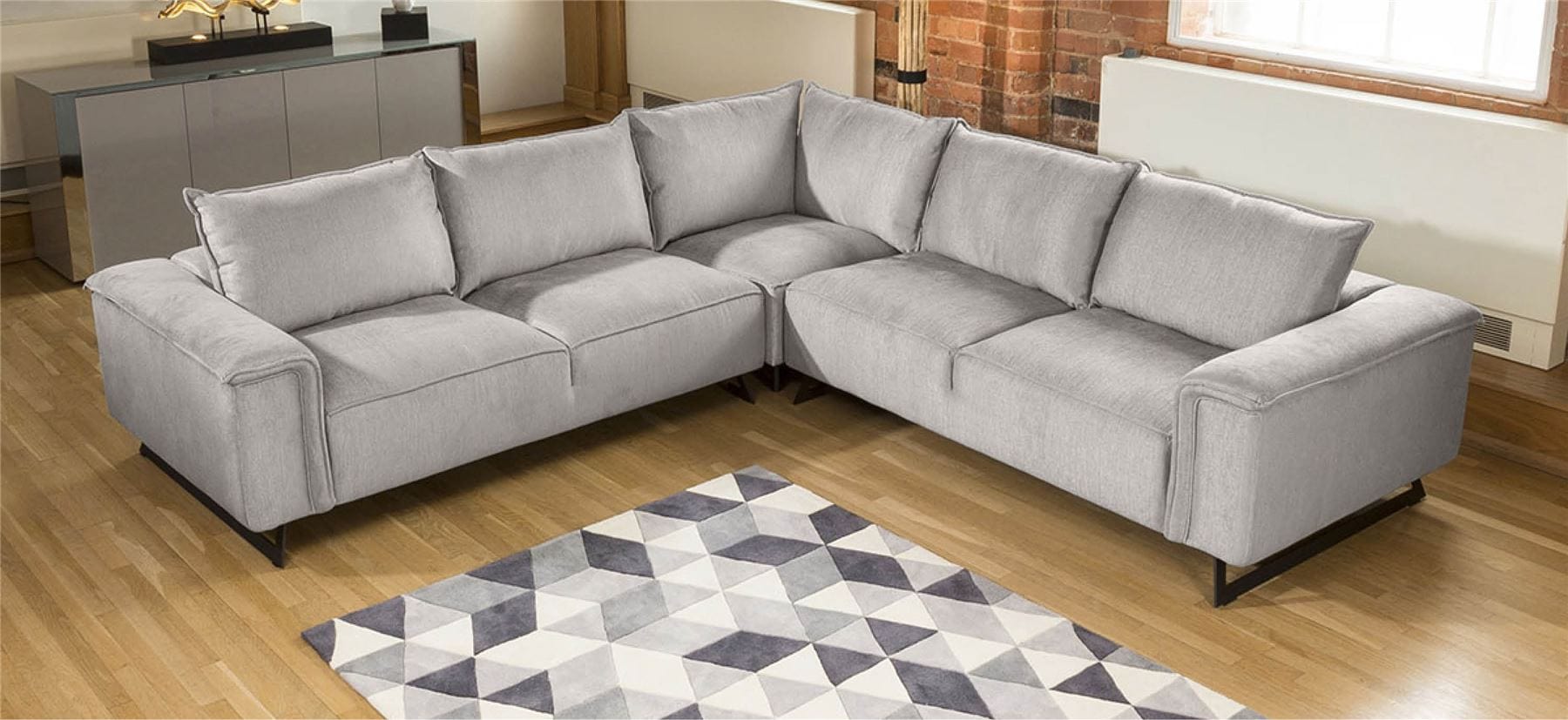 Extra Large U Shape Corner Effie Modular Sofa Many Fabrics 3 x 3m