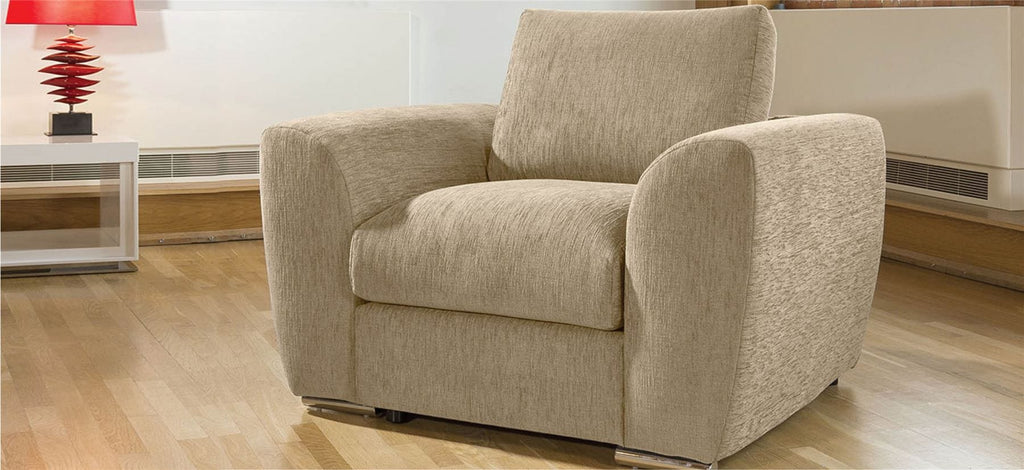 Quatropi Modern Single Seater Armchair/Seat/Chair Made to Order Beige