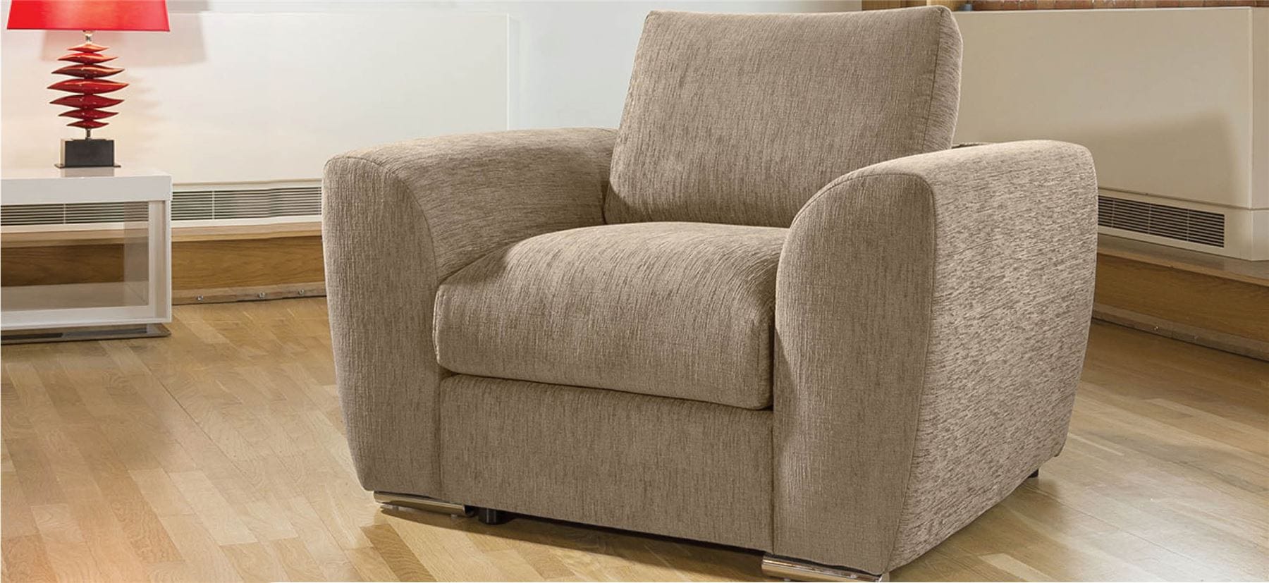 Quatropi Modern Single Seater Armchair/Seat/Chair Made to Order Beige