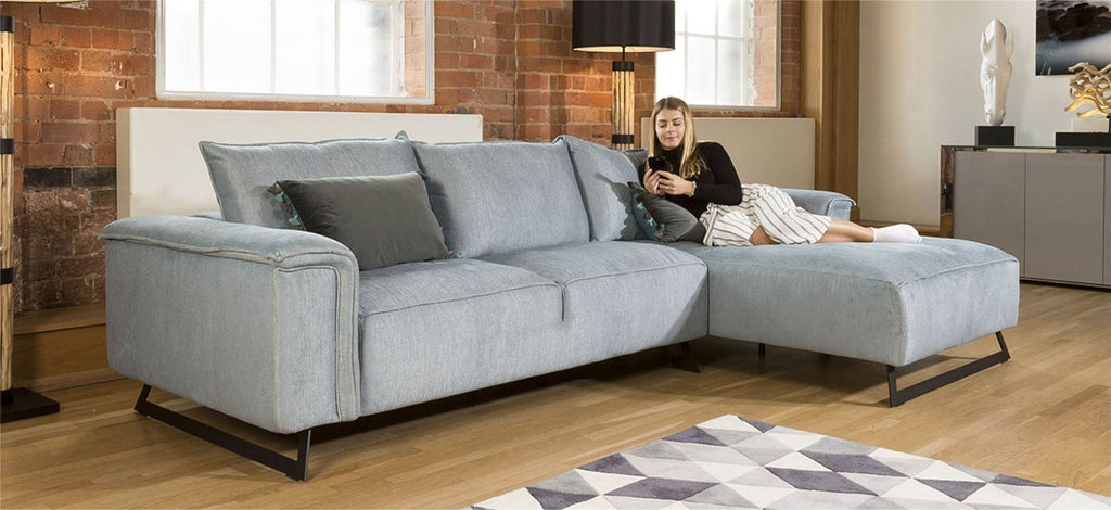 Large Luxury Effie L Shaped Sofa with Chaise Many Fabrics 3.0 x 1.9m LH