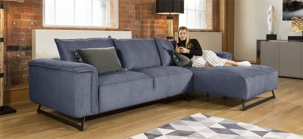 Large Luxury Effie L Shaped Sofa with Chaise Many Fabrics 3.0 x 1.9m LH