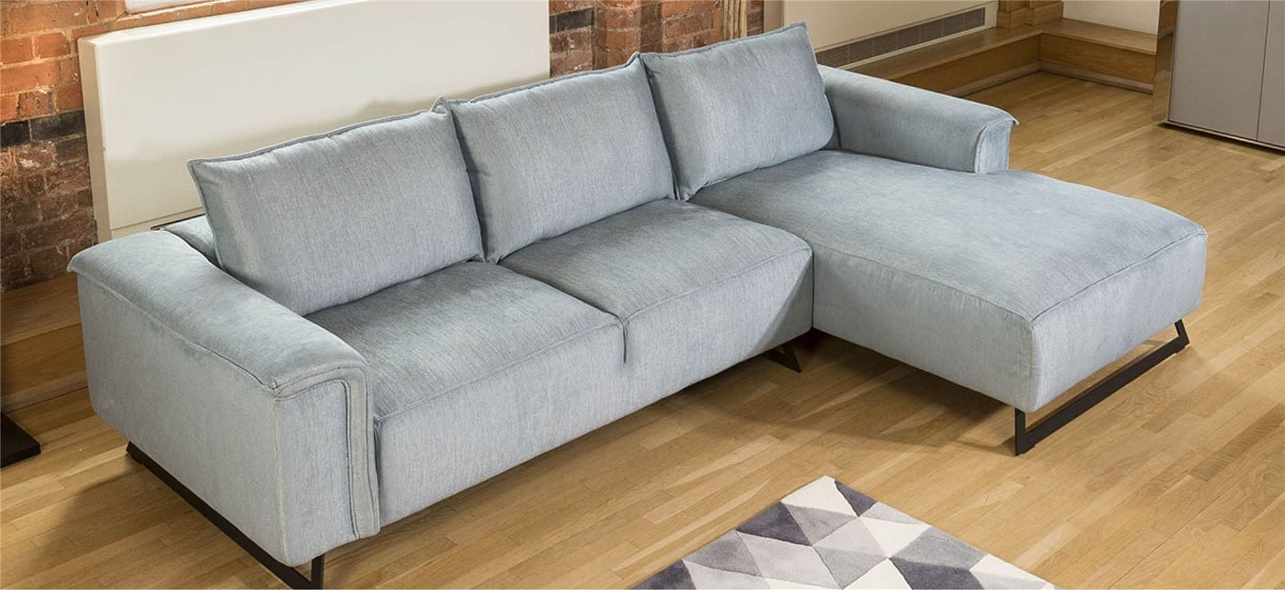 Large Luxury Effie L Shaped Sofa with Chaise Many Fabrics 3.0 x 1.9m LH