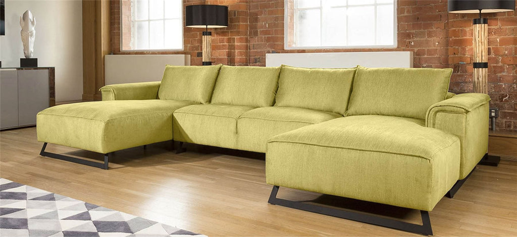 Effie Super Wide Stylish Sofa with 2 x 1.9m deep chaise lounges 3.8mt