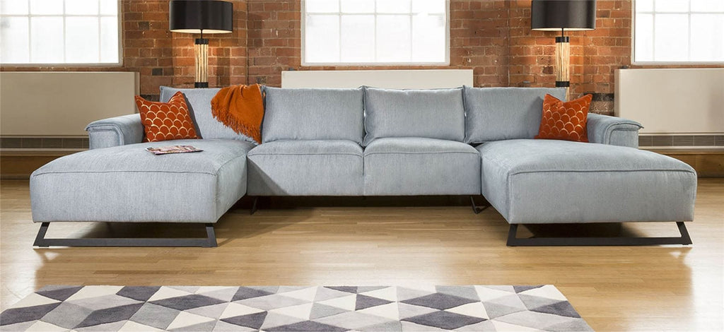 Effie Super Wide Stylish Sofa with 2 x 1.9m deep chaise lounges 3.8mt