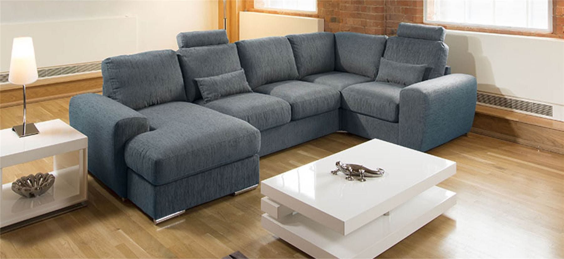 Quatropi Premium Large U Shape Sofa Any Colour Headrests Grande 12L