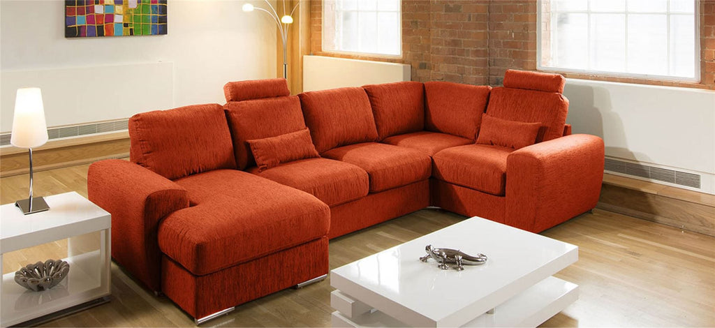 Quatropi Premium Large U Shape Sofa Any Colour Headrests Grande 12L