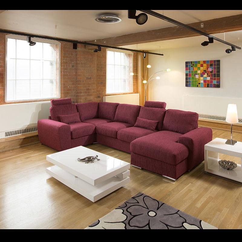 Quatropi Premium Large U Shape Sofa Any Colour Headrests Grande 12R