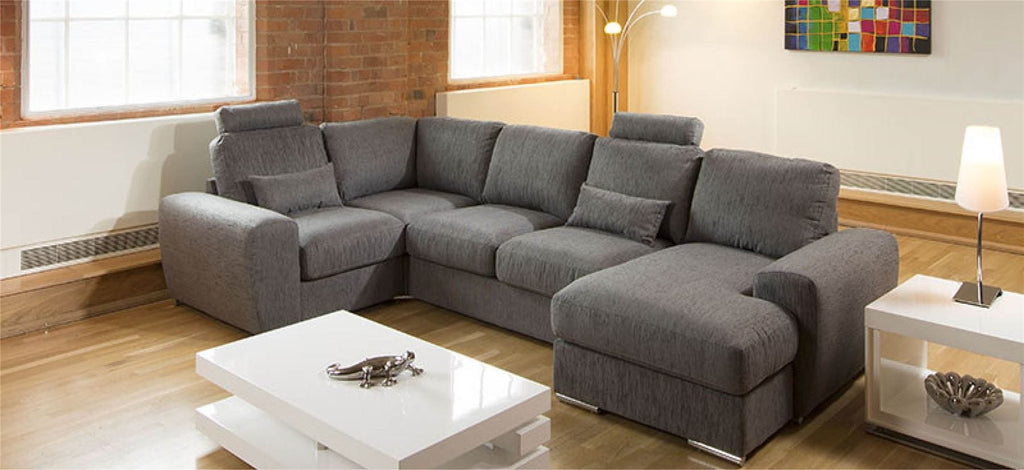 Quatropi Premium Large U Shape Sofa Any Colour Headrests Grande 12R