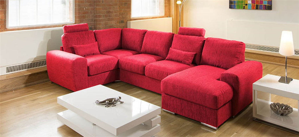 Quatropi Premium Large U Shape Sofa Any Colour Headrests Grande 12R