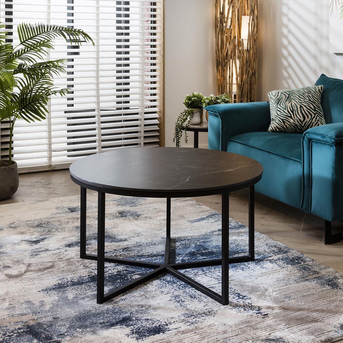 Lena Star Ceramic Coffee Table Black