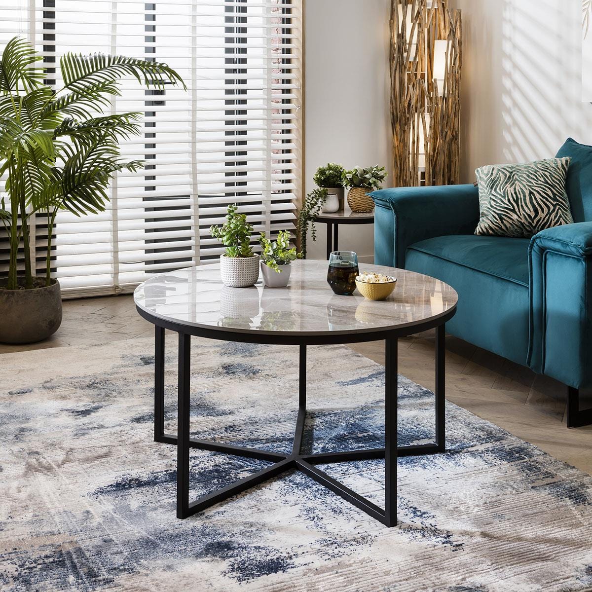 Lena Star Ceramic Coffee Table Grey