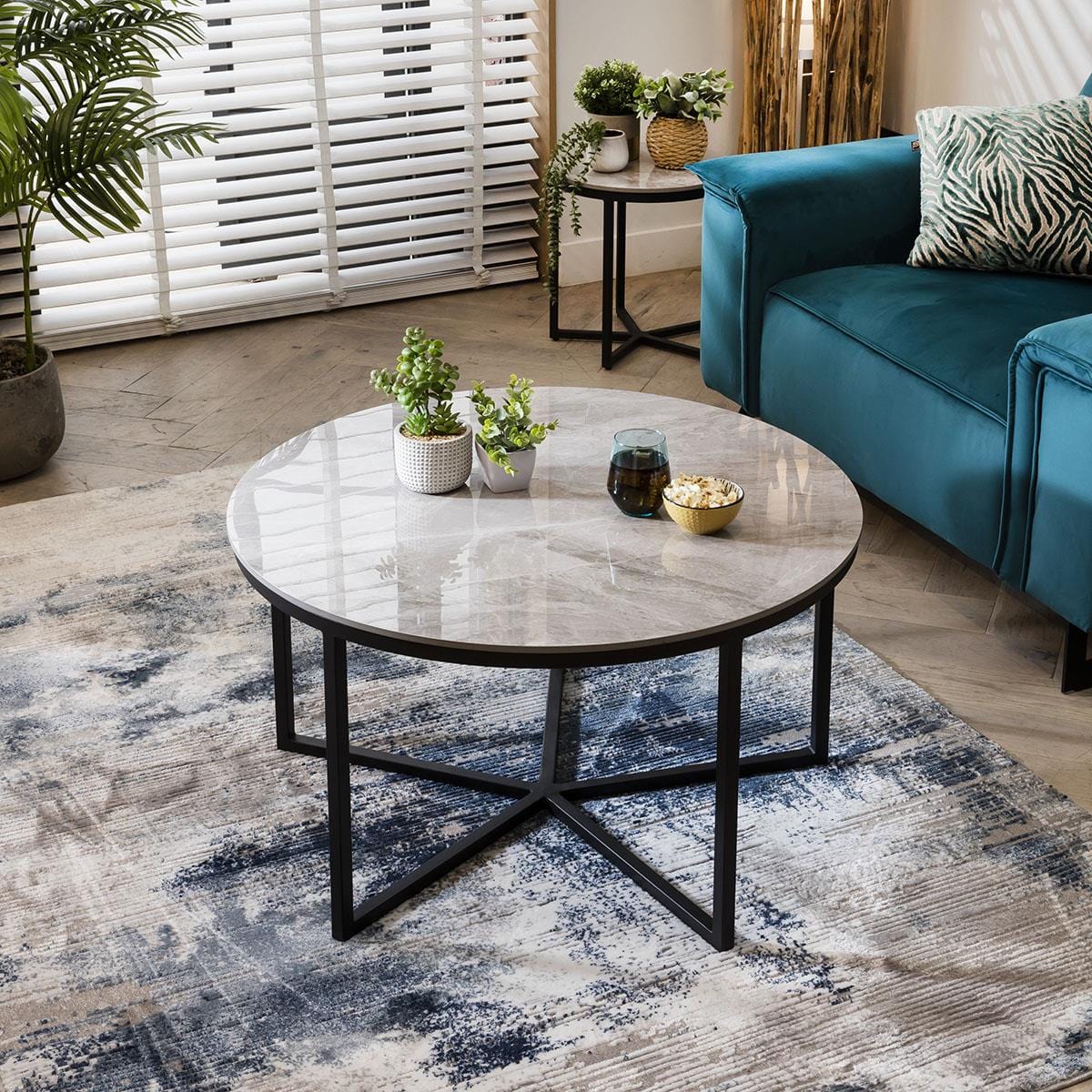 Lena Star Ceramic Coffee Table Grey