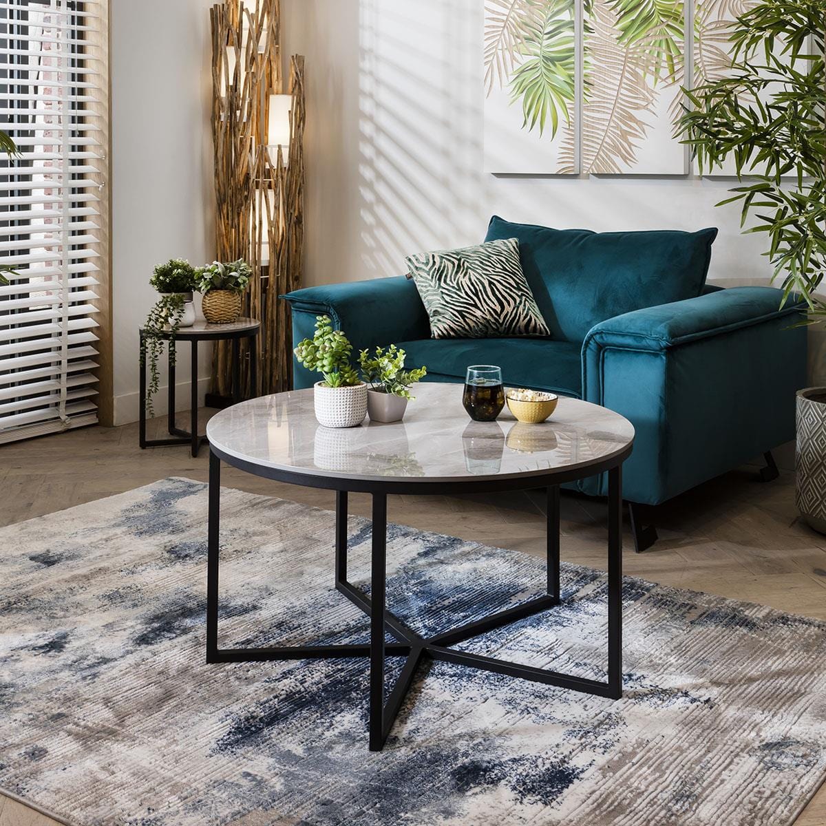 Lena Star Ceramic Coffee Table Grey