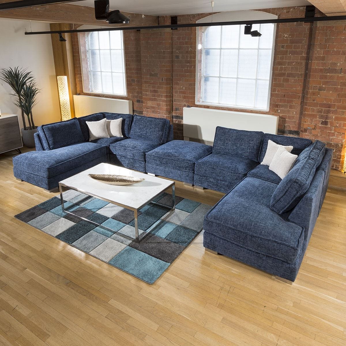 Quatropi's Lexci Luxury Soft Cinema U Shape Sofa Many Colours & Fabric