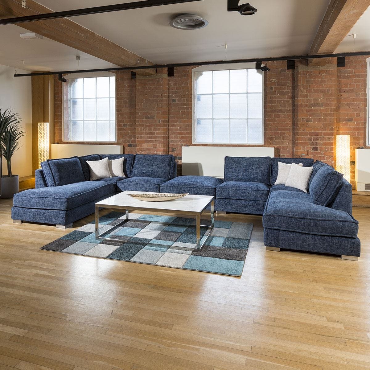 Quatropi's Lexci Luxury Soft Cinema U Shape Sofa Many Colours & Fabric