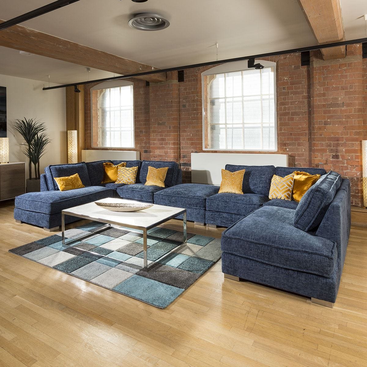 Quatropi's Lexci Luxury Soft Cinema U Shape Sofa Many Colours & Fabric