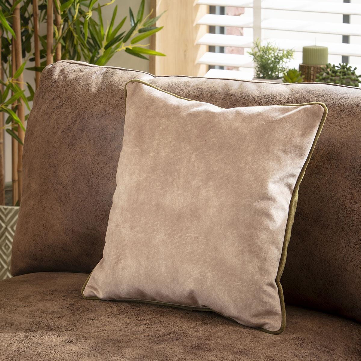 Quatropi Scatter Cushion Etta 43x43cm Olive-Camel