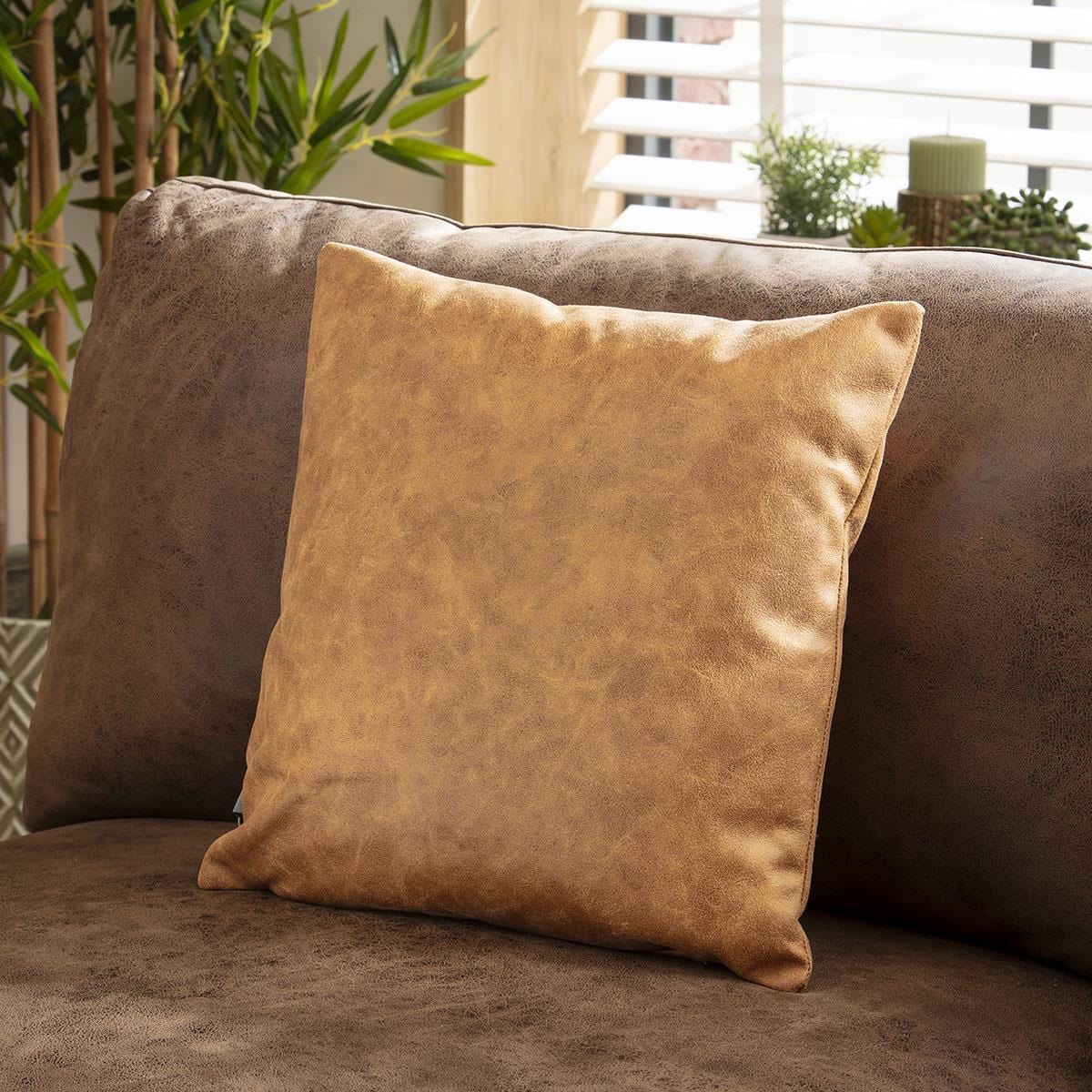Quatropi Scatter Cushion Hollis 43x43cm Dark Brown