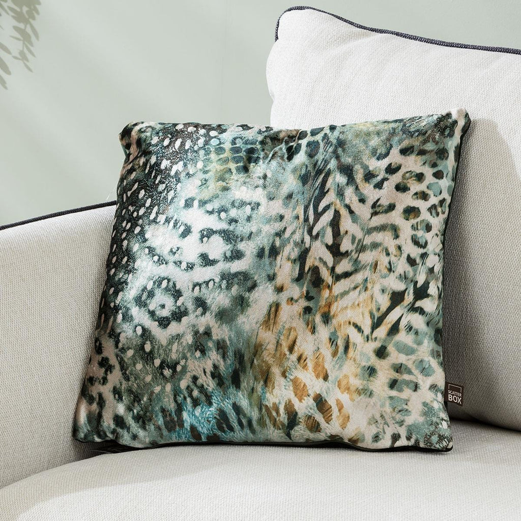 Quatropi Scatter Cushion Tigerlily 43x43cm Green Ochre