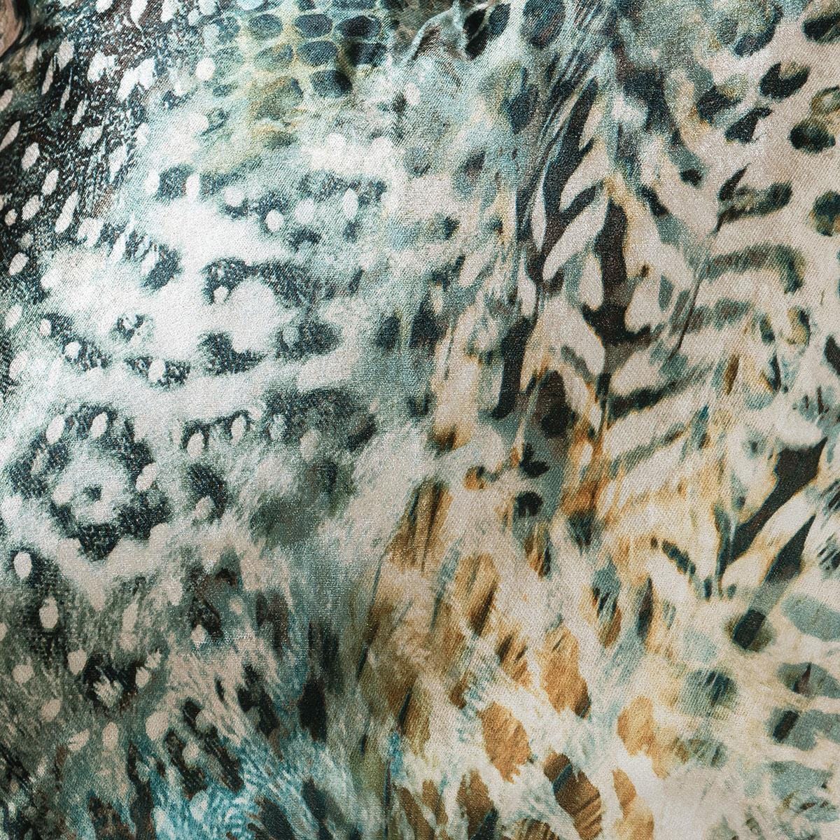 Quatropi Scatter Cushion Tigerlily 43x43cm Green Ochre