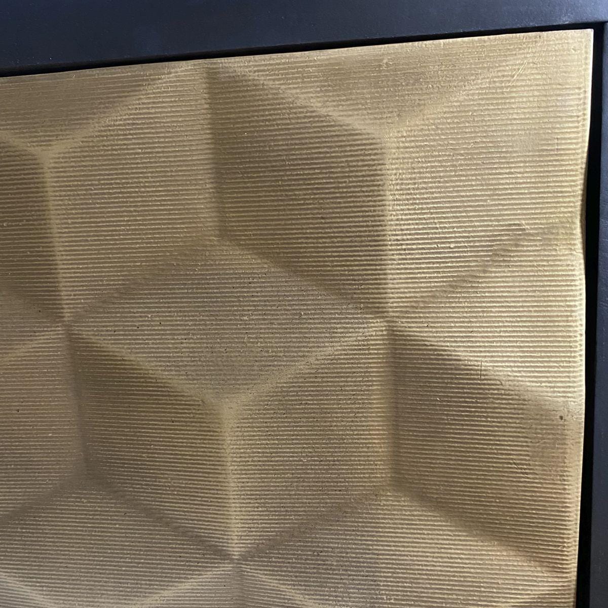 Quatropi Sideboard 160cm Brass - Black Cabinet, 3 Doors