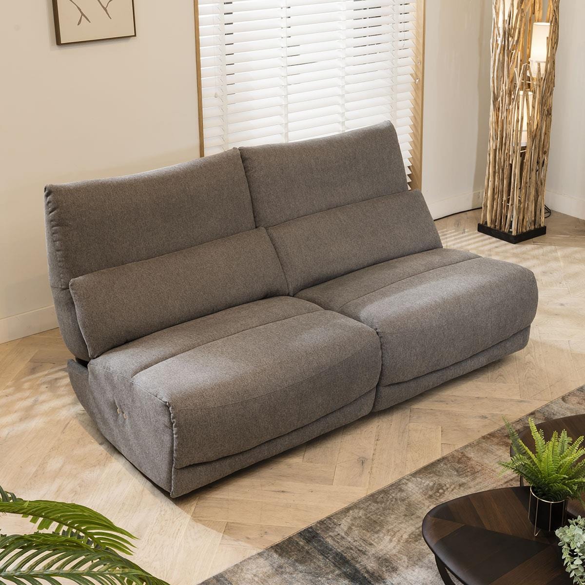 Jacob Small 2 Seater Recliner Sofa - Grey S2R