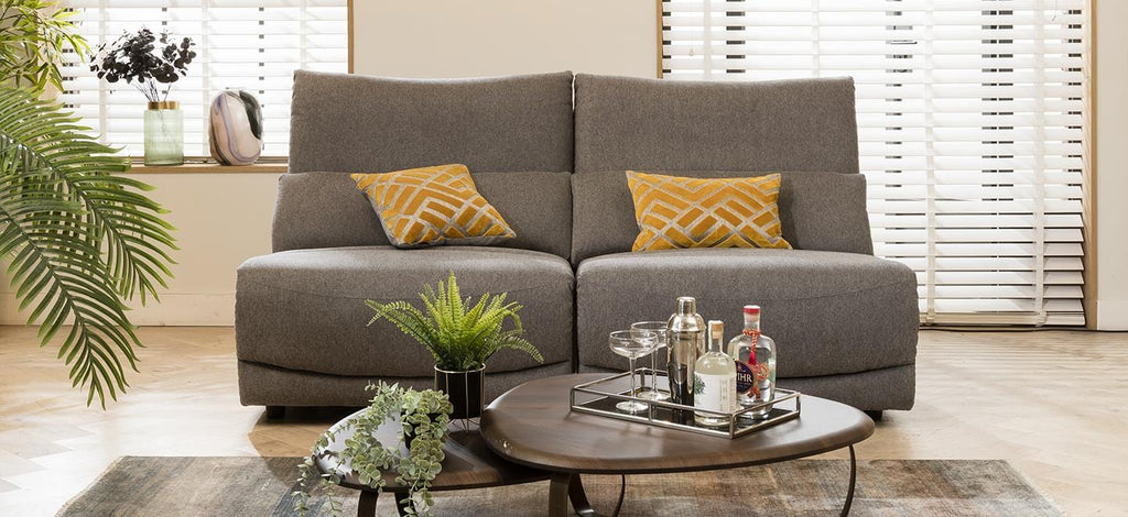 Jacob Small 2 Seater Recliner Sofa - Grey S22R