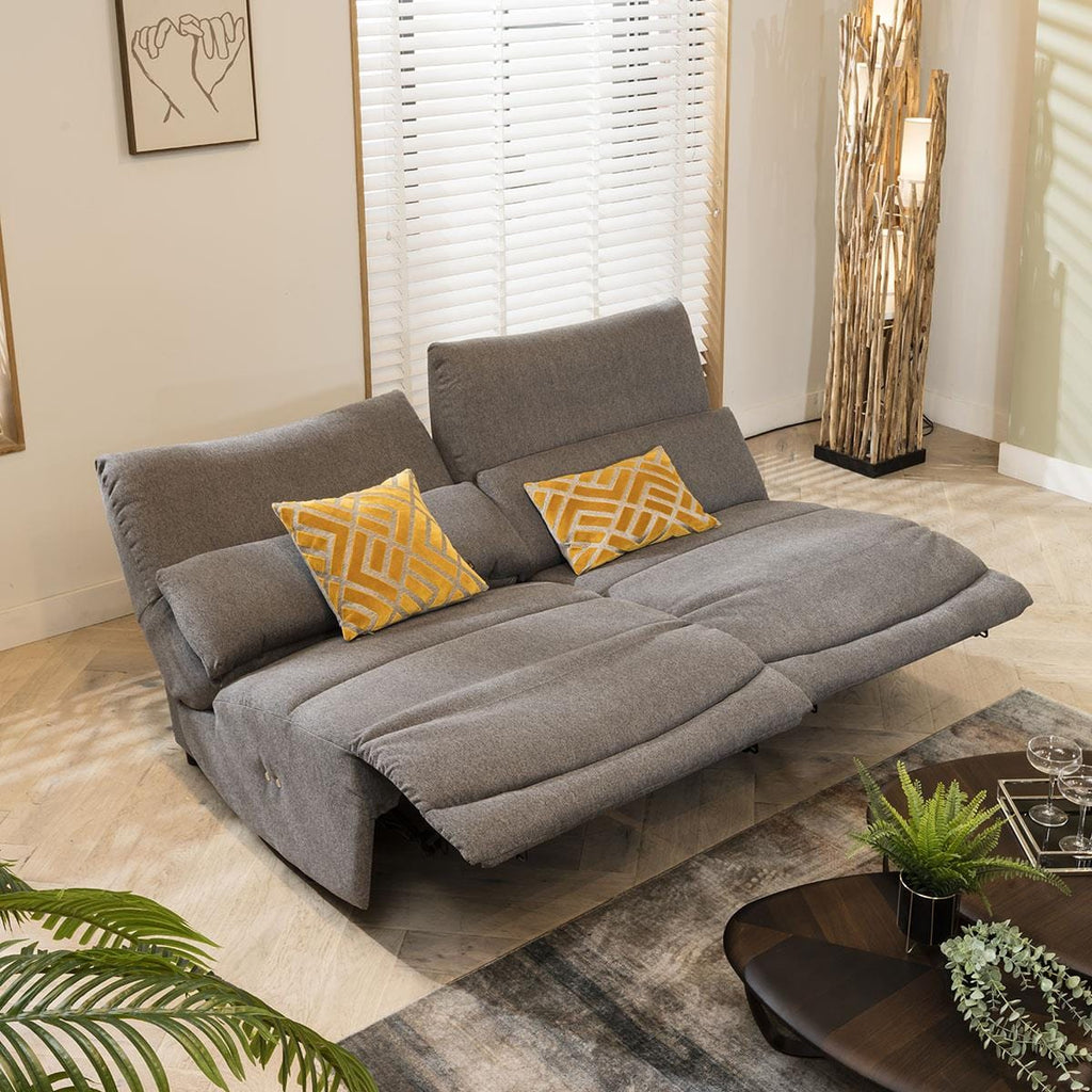 Jacob Small 2 Seater Recliner Sofa - Grey S22R