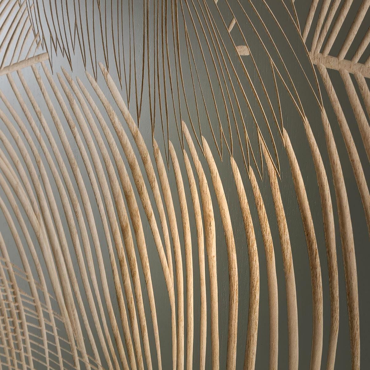 Palm Leaf Panel Wall Art - Stripe 1.35m x 1.5m