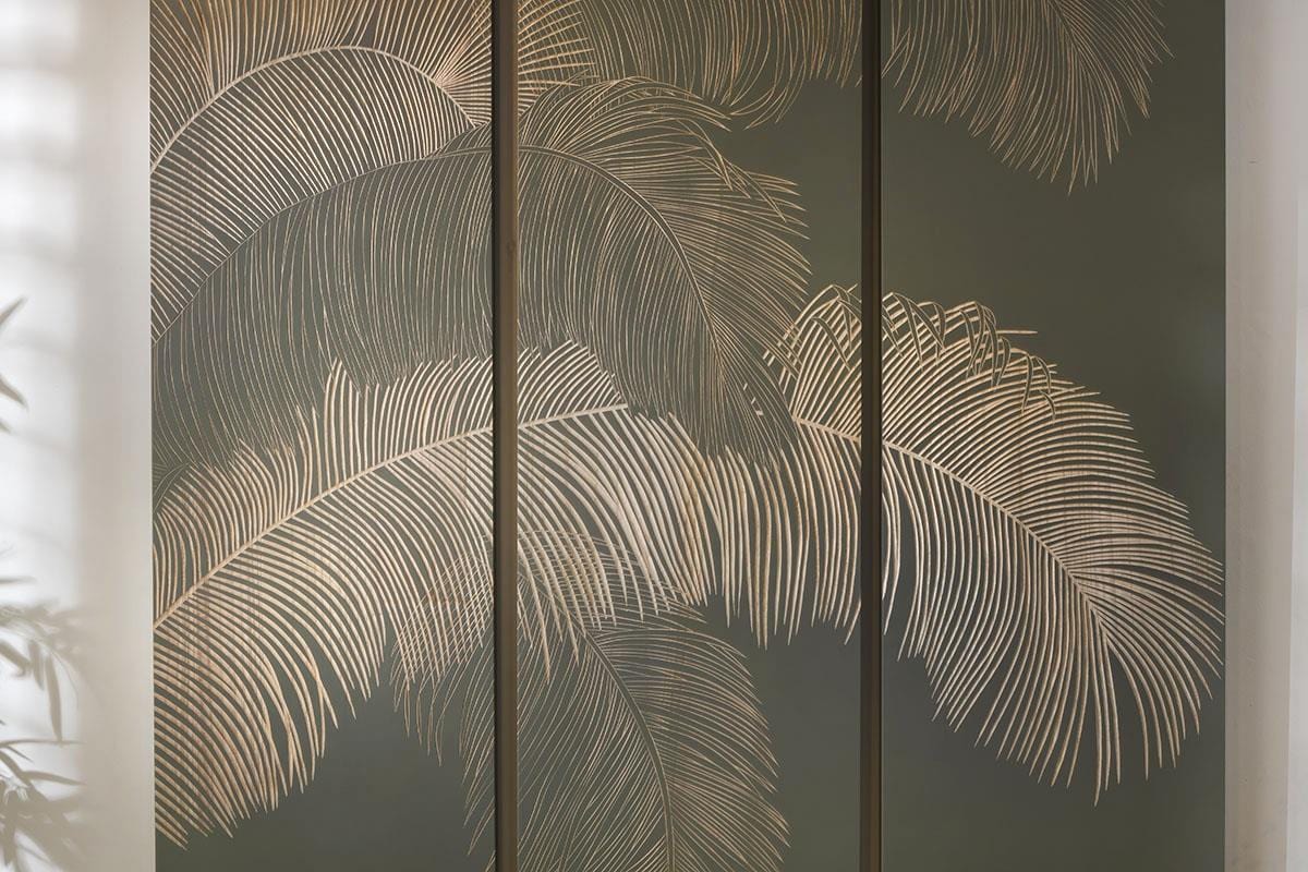 Palm Leaf Panel Wall Art - Stripe 1.35m x 1.5m