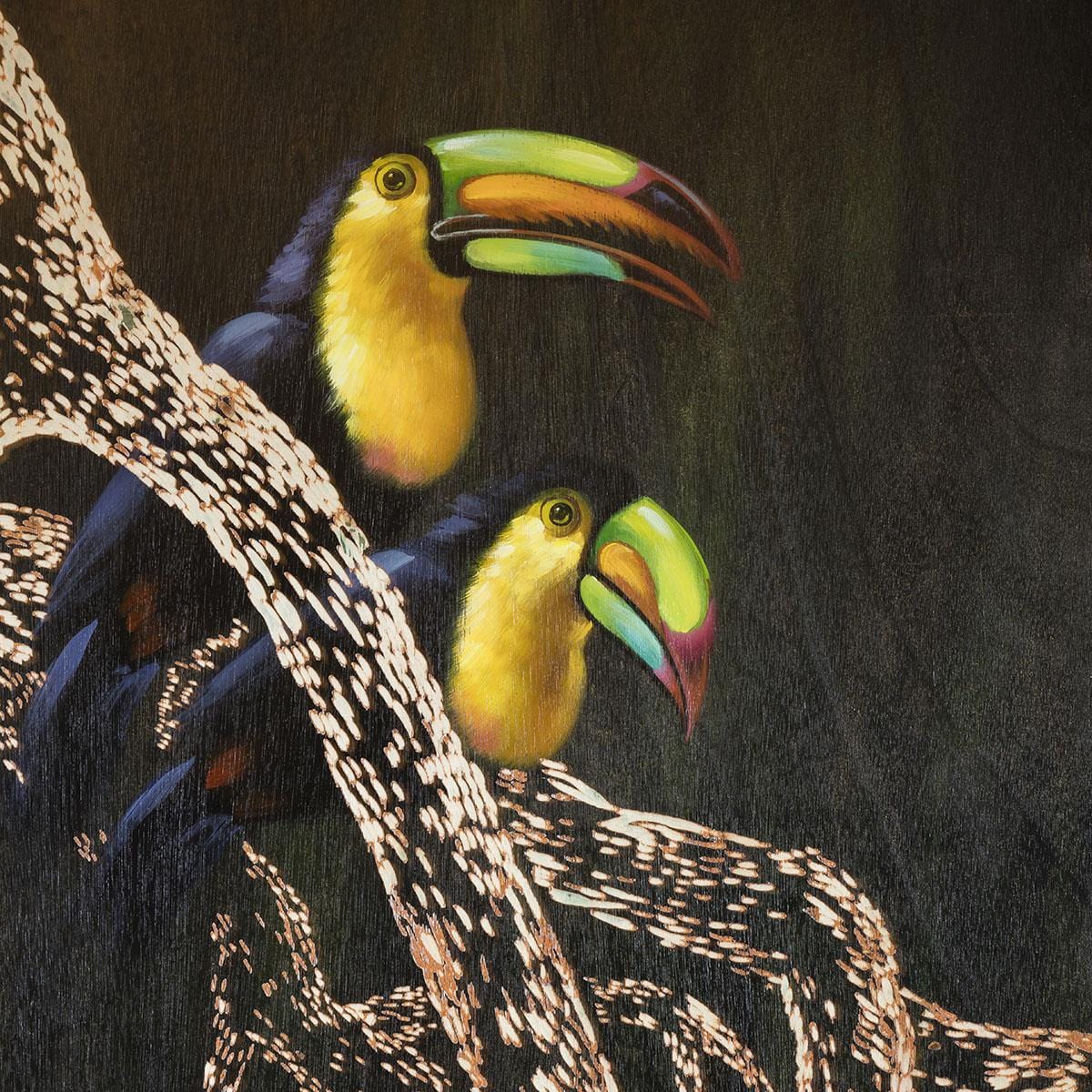 Toucan Bird Framed Wall Art - Black