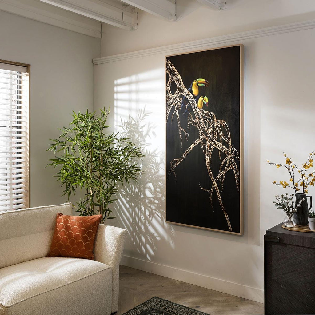 Toucan Bird Framed Wall Art - Black