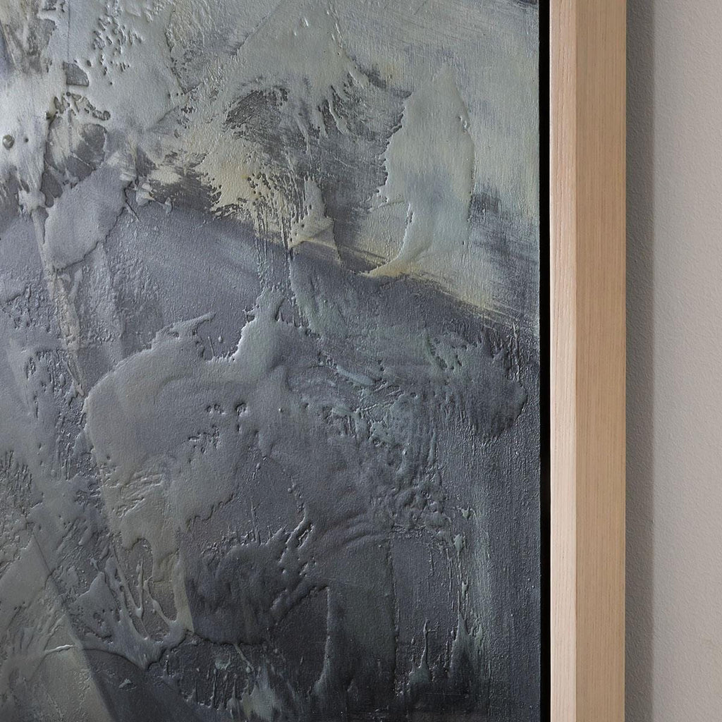 Abstract Framed Wall Art - Petrol 150x150cm