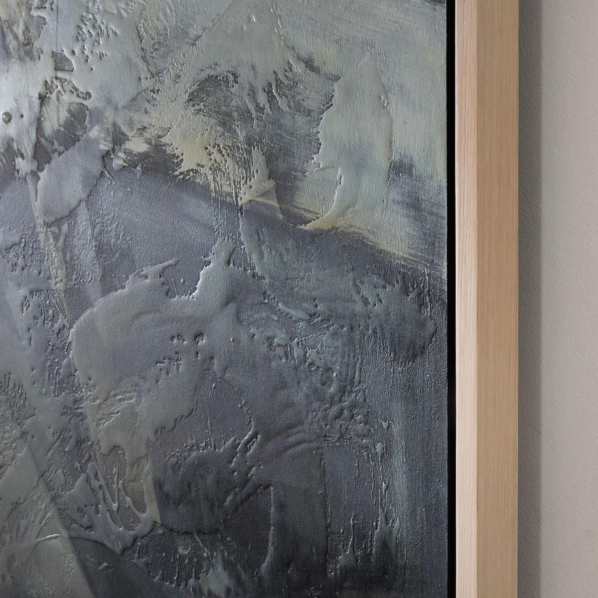 Abstract Framed Wall Art - Petrol 150x150cm