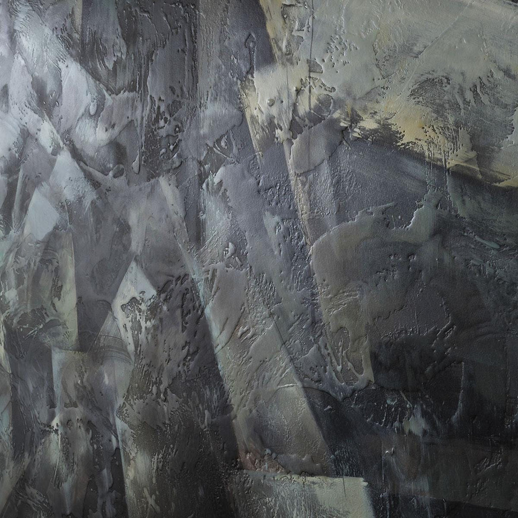 Abstract Framed Wall Art - Petrol 150x150cm