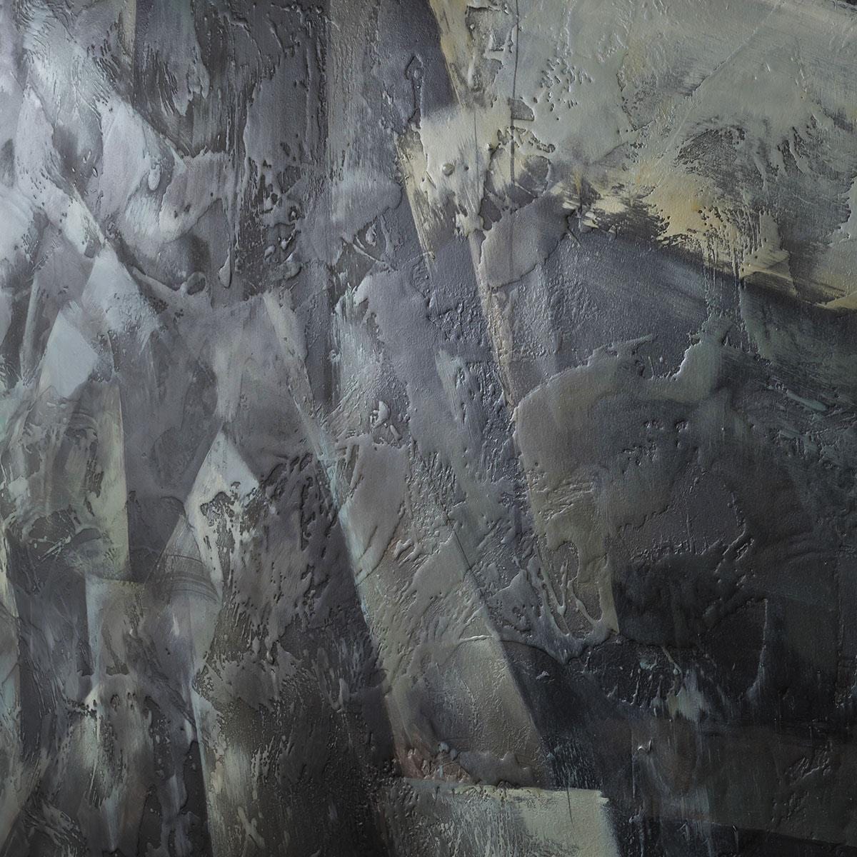 Abstract Framed Wall Art - Petrol 150x150cm